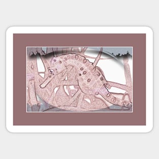 pink seahorse Sticker